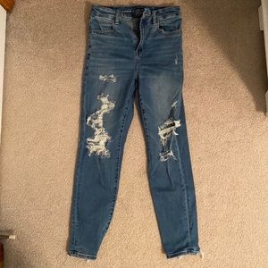 medium wash ripped jeans